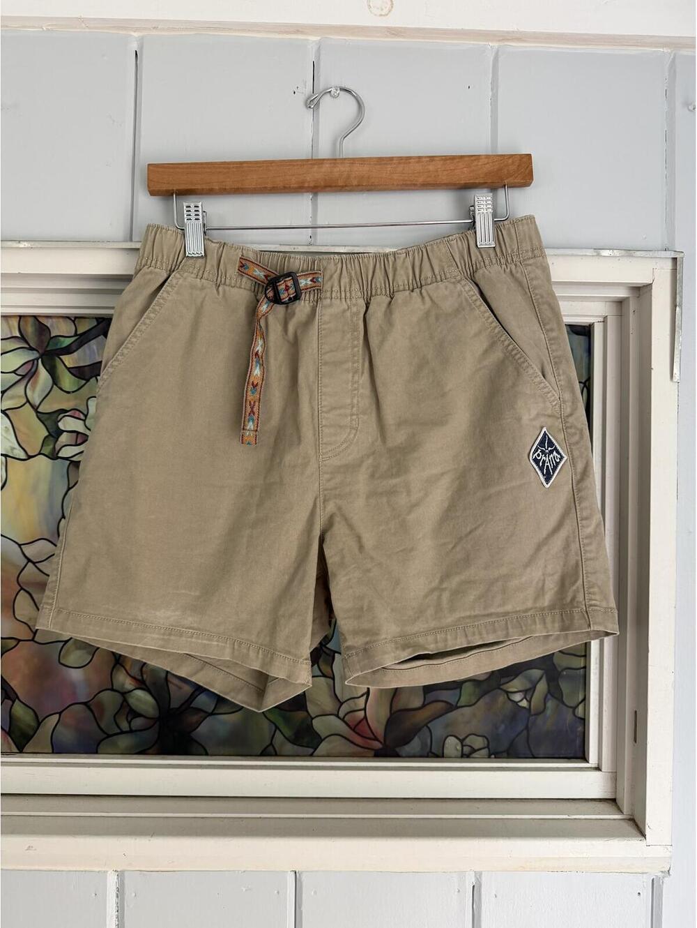 Prana Mojave khaki tan cotton Shorts ‘90s Aztec size xs